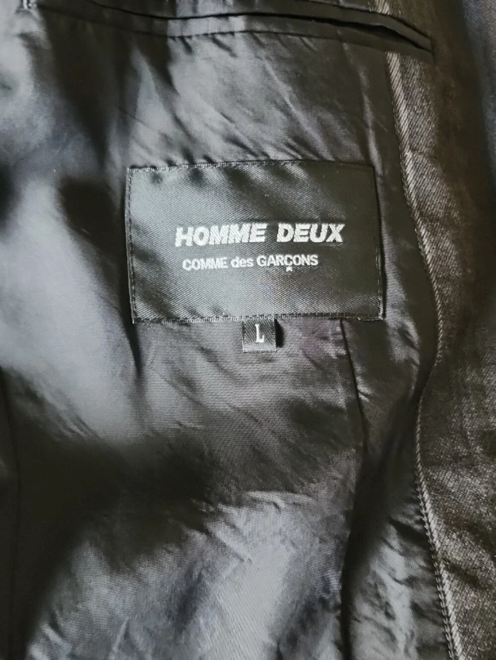 Comme des Garcons Black Pinstripe Wool Sport Coat